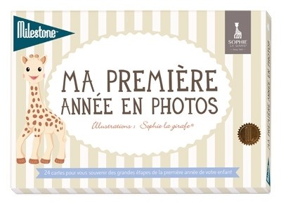 Cartes Photos "Ma première année en photos" - Collection Sophie la girafe - version francaise.