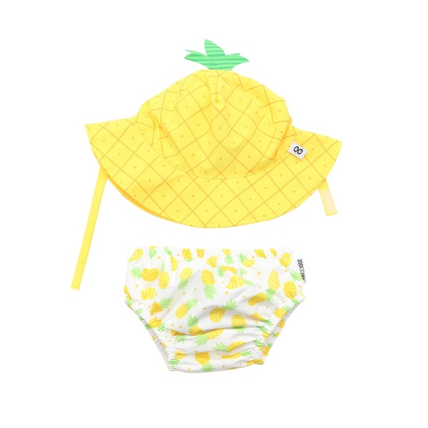 maillot de bain & chapeau - Ananas (6-12 M)