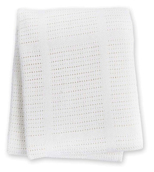 Couverture tricot blanche