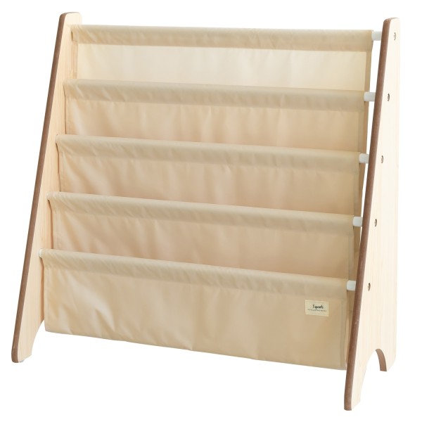 Rangement livres recyclé beige