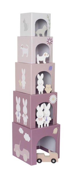 Cubes empilables 1-5 lapin